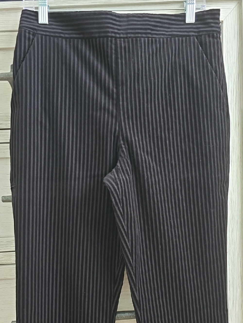Frame Corduroy Striped Black Flare Pants - 8